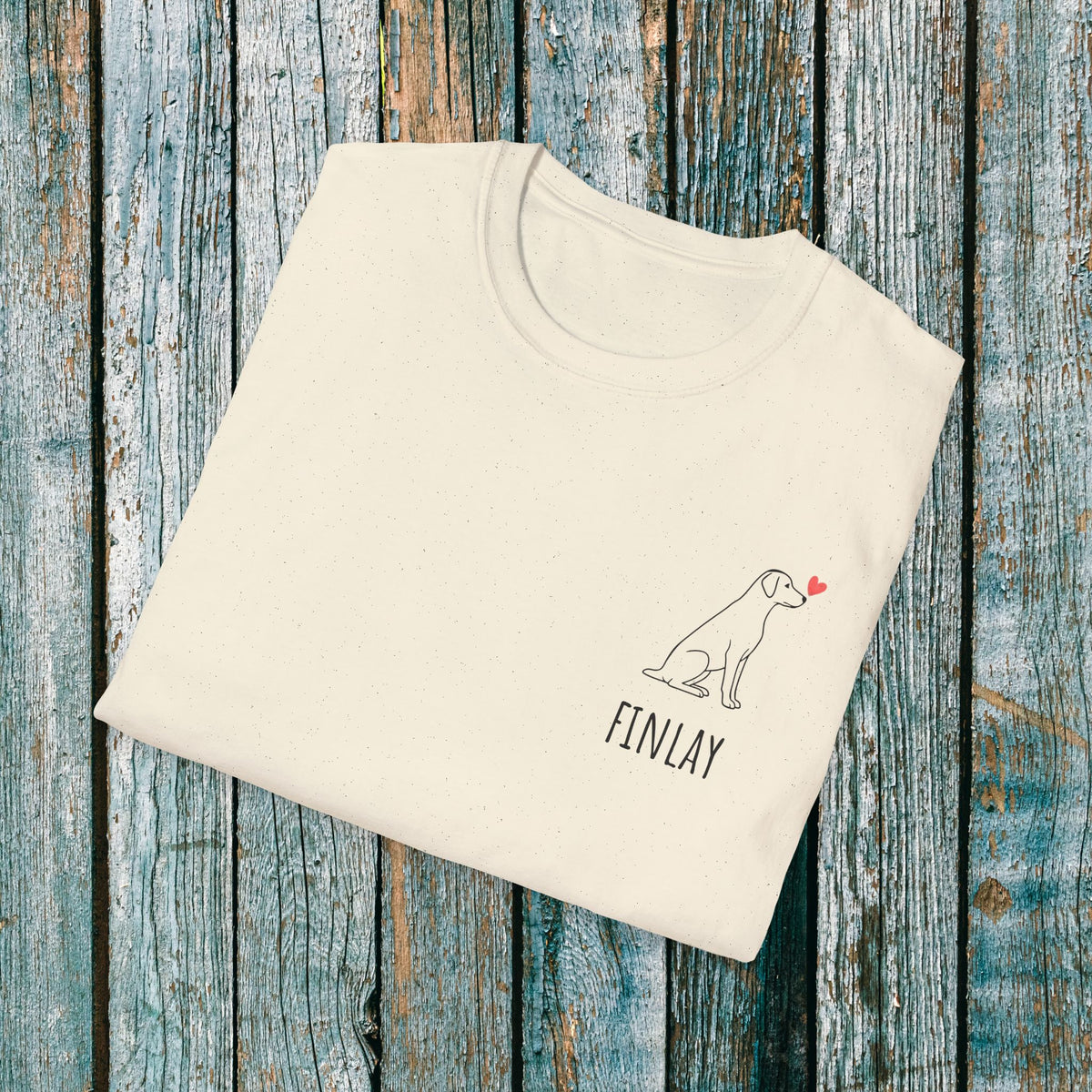 Personalised Labrador Love Heart T-Shirt ❤️