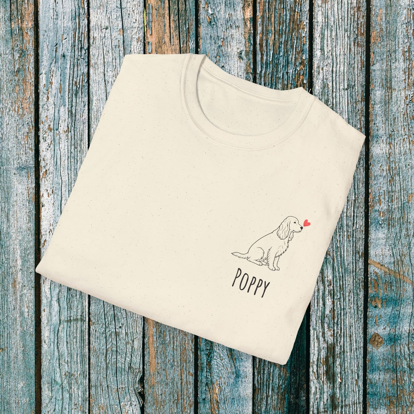 Personalised Spaniel Love Heart T-Shirt ❤️