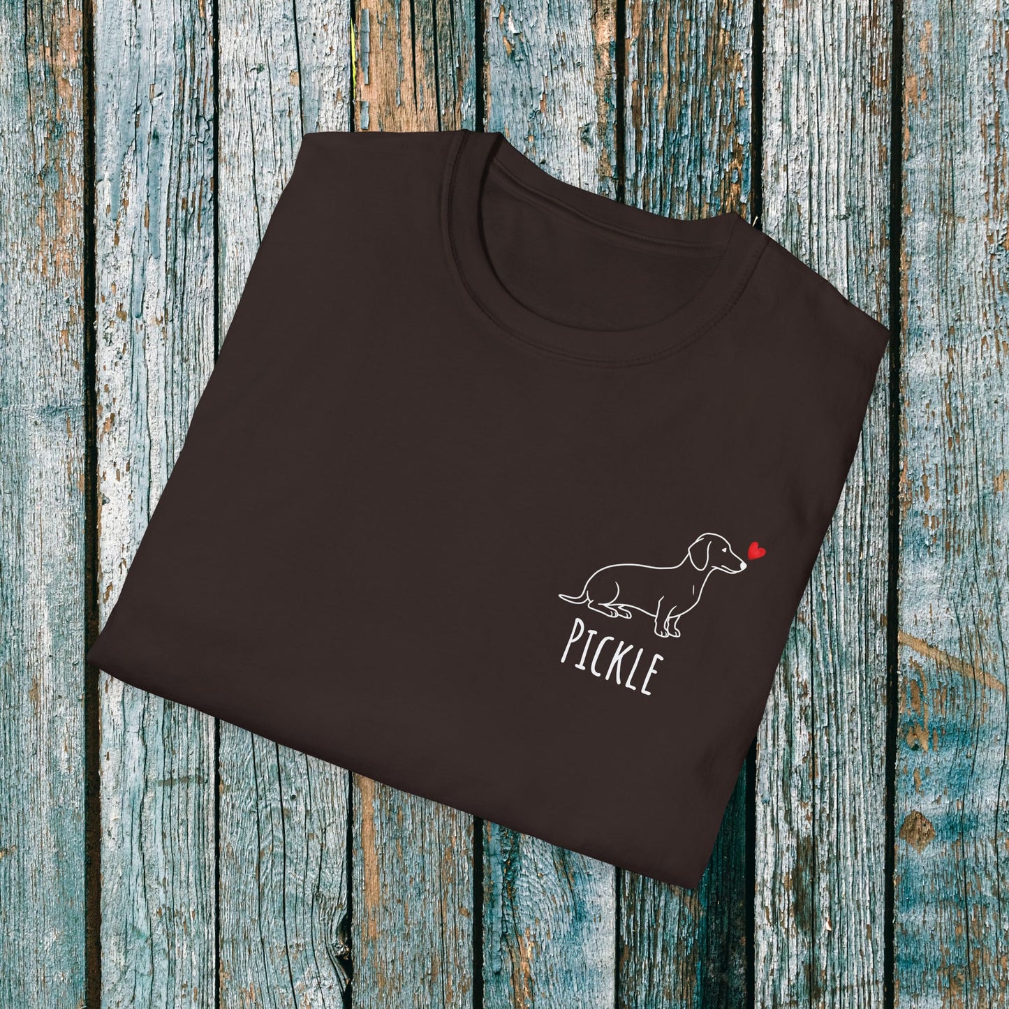 Personalised Dachshund Love Heart T-Shirt ❤️