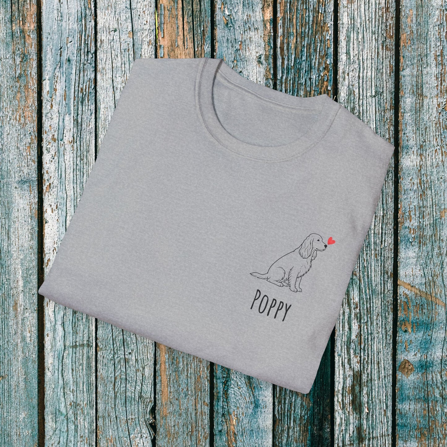 Personalised Spaniel Love Heart T-Shirt ❤️