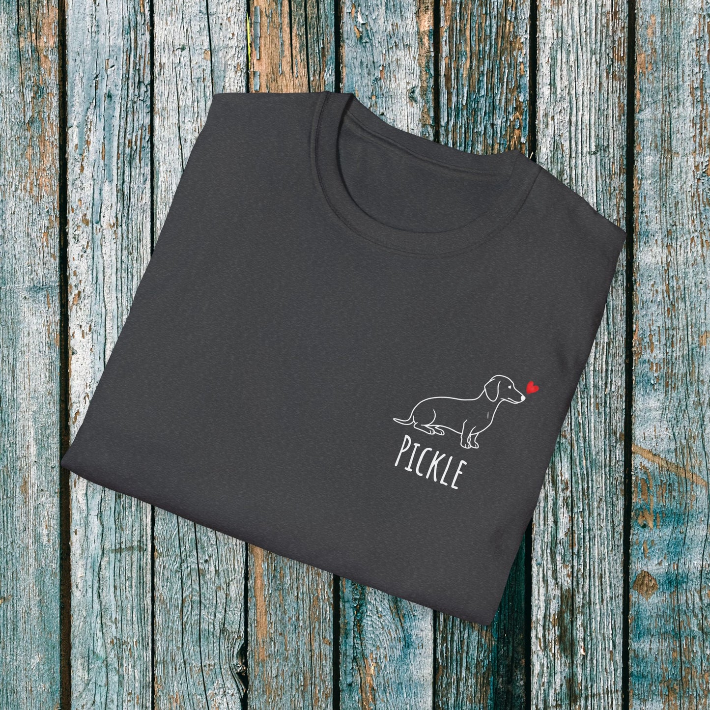 Personalised Dachshund Love Heart T-Shirt ❤️