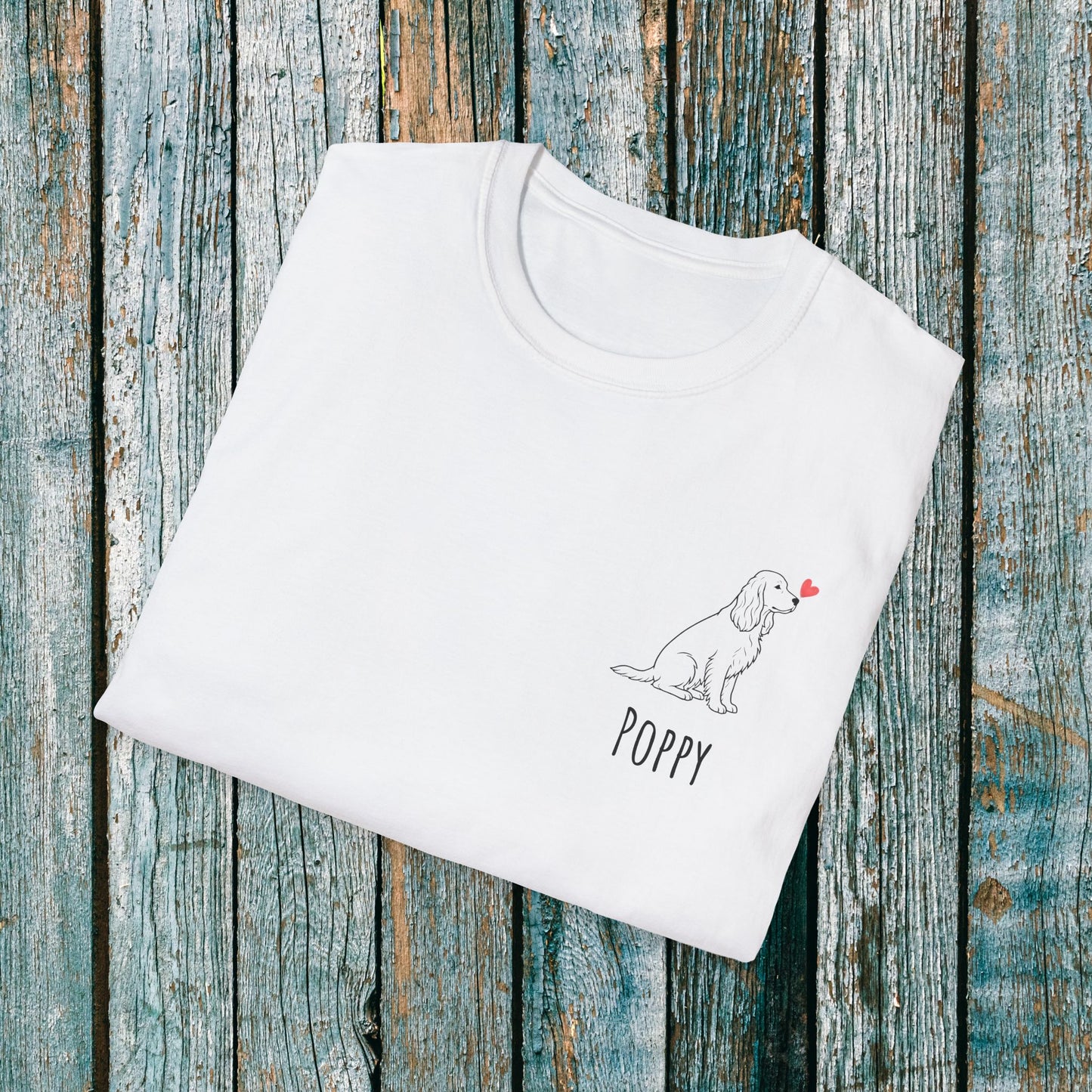 Personalised Spaniel Love Heart T-Shirt ❤️