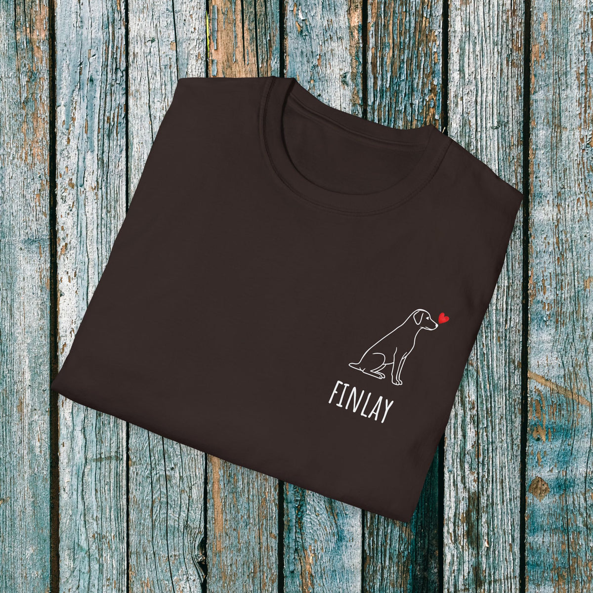 Personalised Labrador Love Heart T-Shirt ❤️