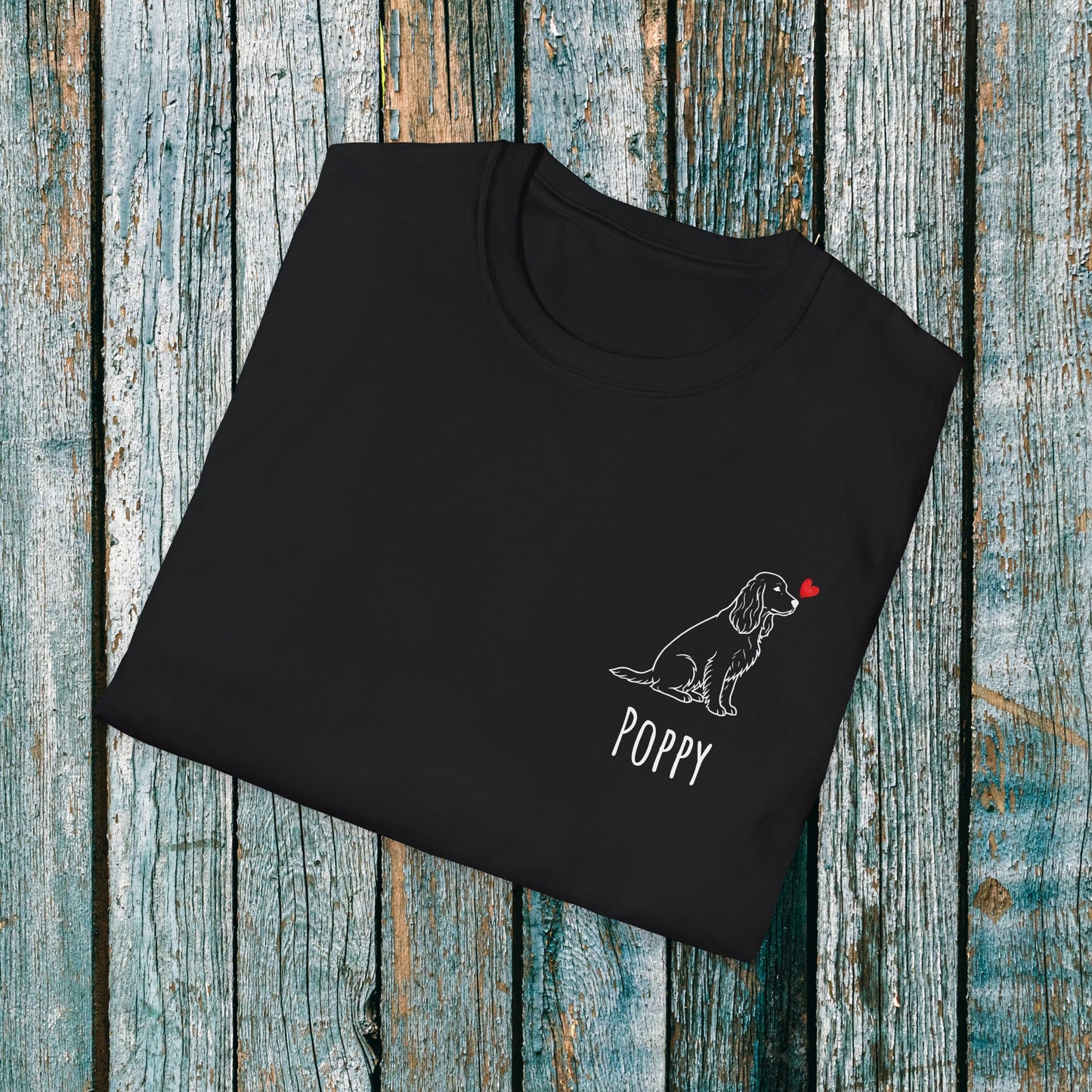 Personalised Spaniel Love Heart T-Shirt ❤️