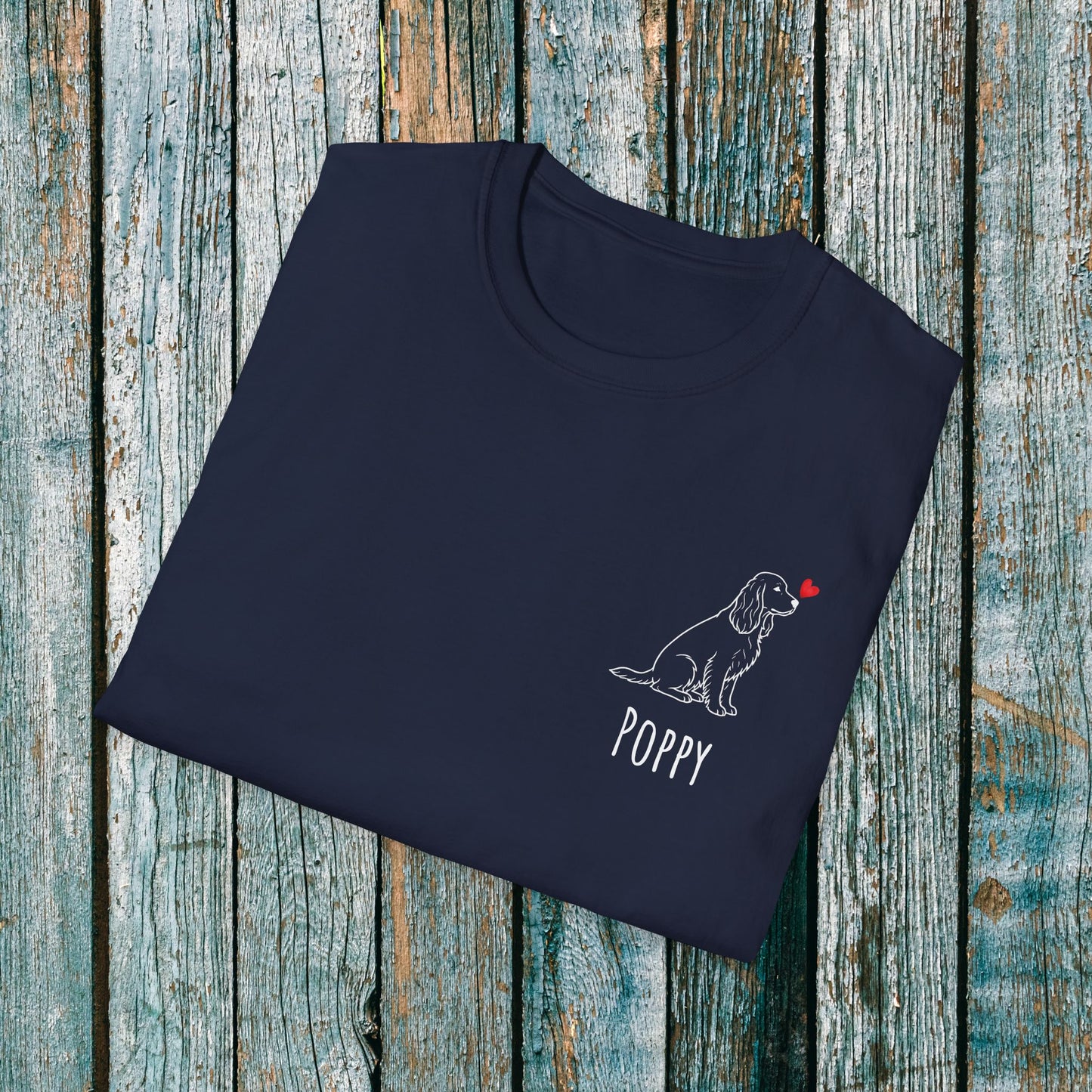 Personalised Spaniel Love Heart T-Shirt ❤️