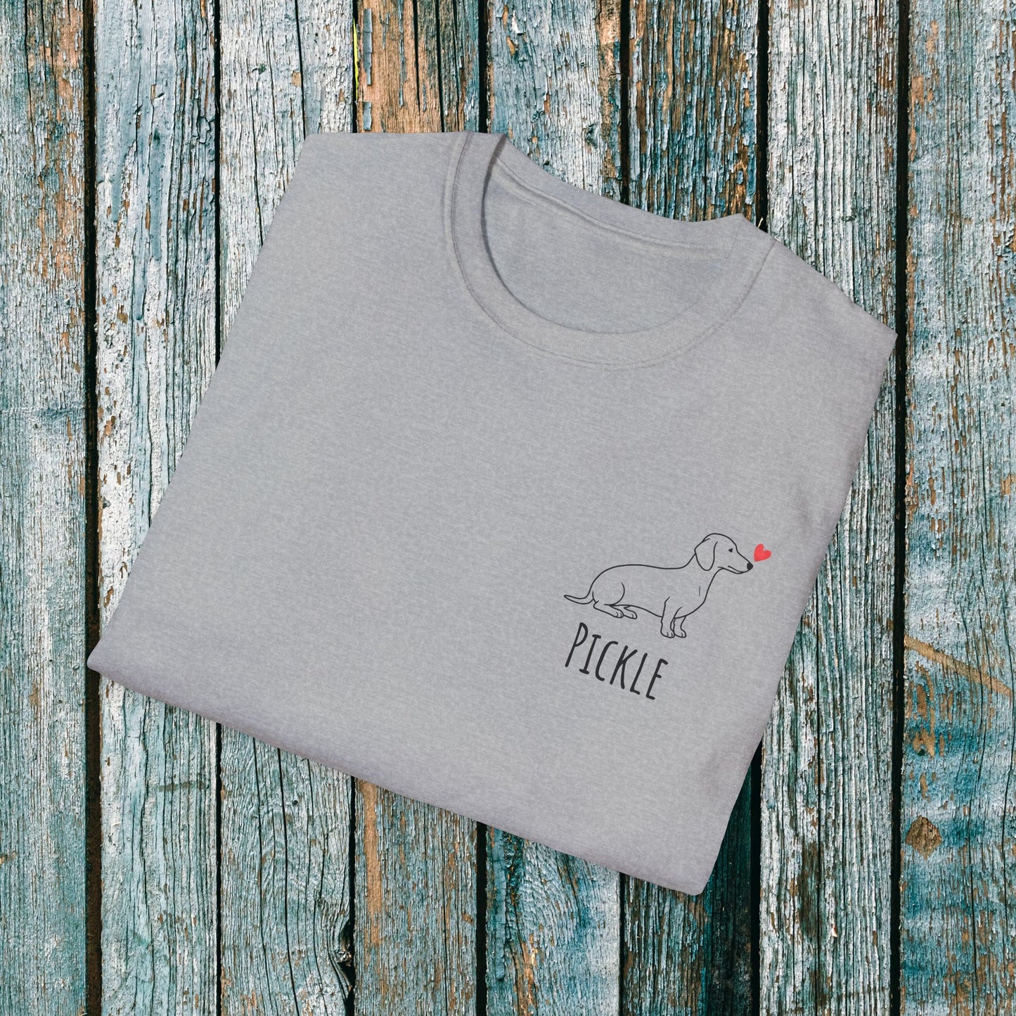 Personalised Dachshund Love Heart T-Shirt ❤️