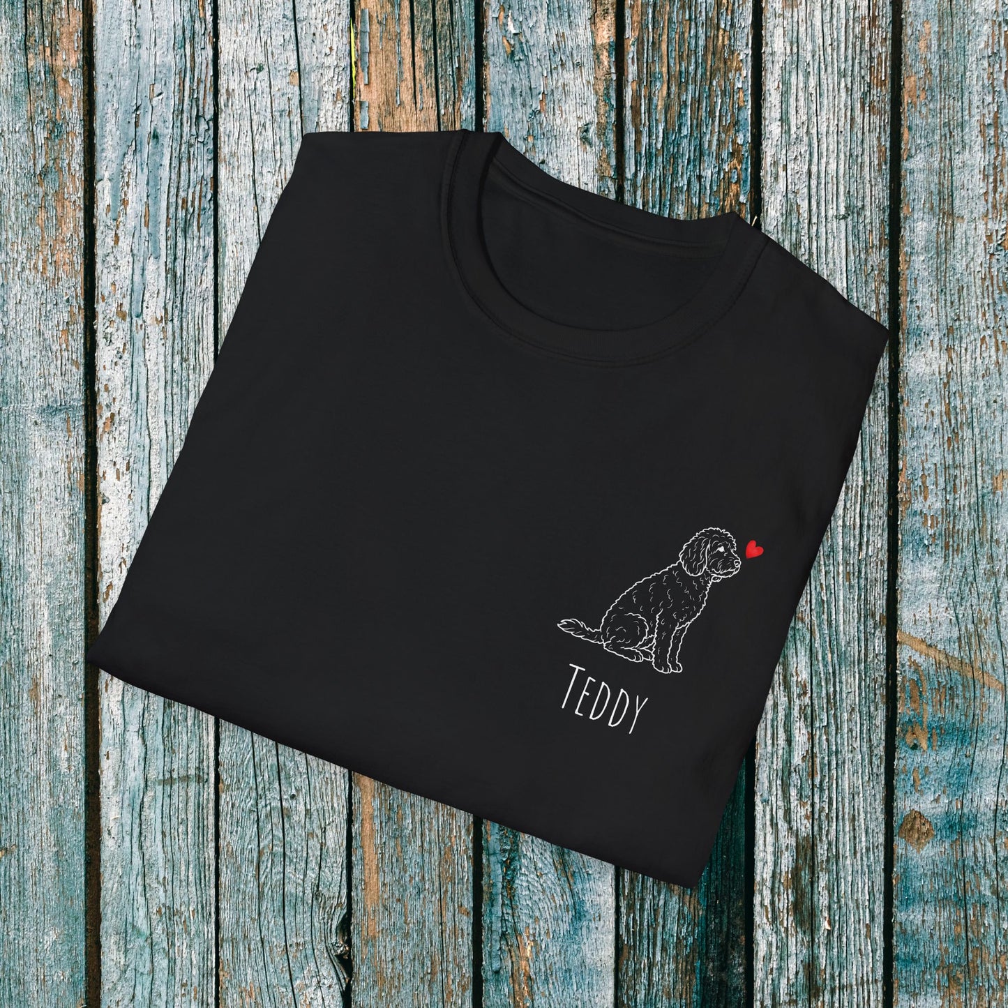 Personalised Doodle Love Heart T-Shirt ❤️