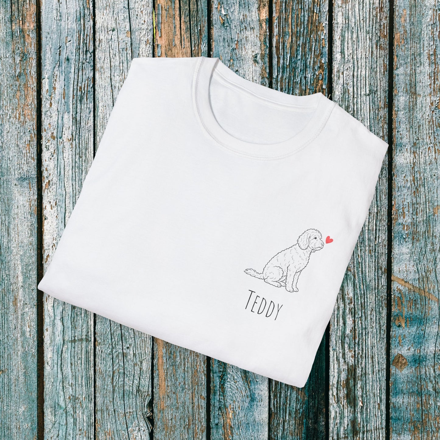 Personalised Doodle Love Heart T-Shirt ❤️