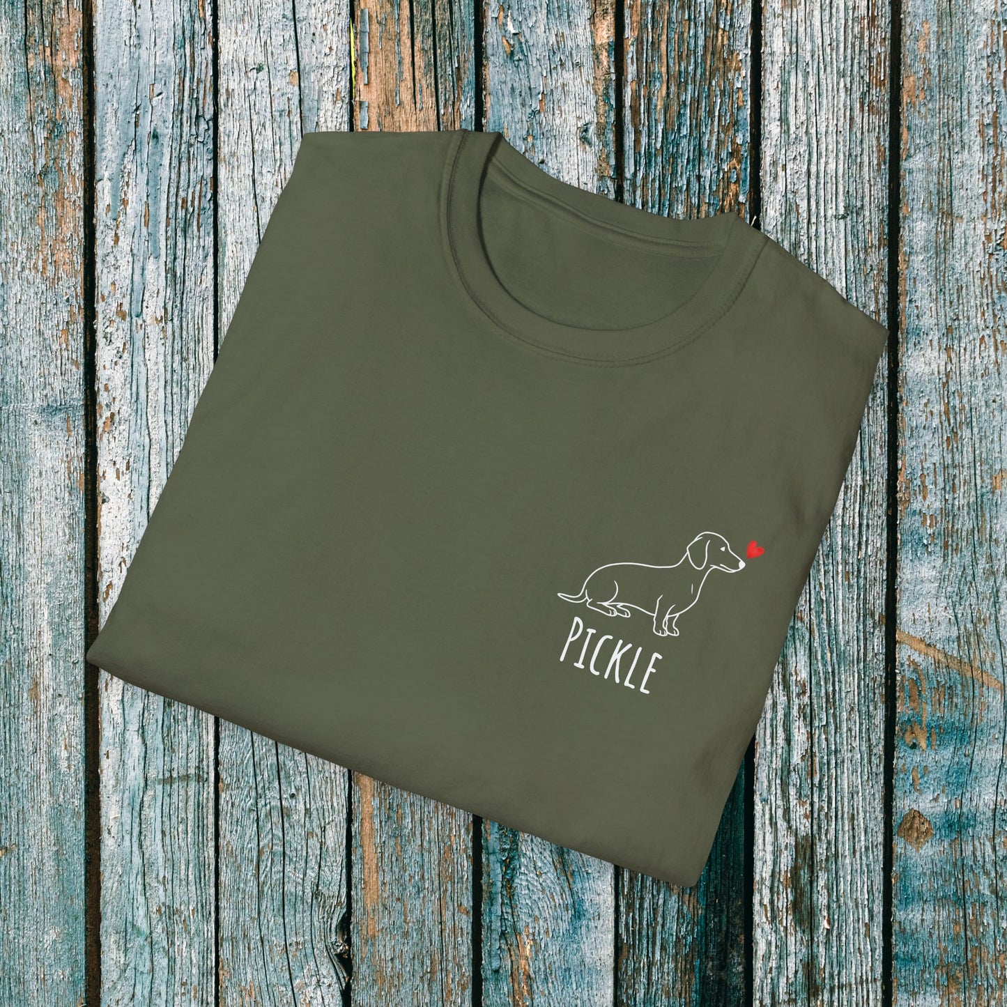 Personalised Dachshund Love Heart T-Shirt ❤️