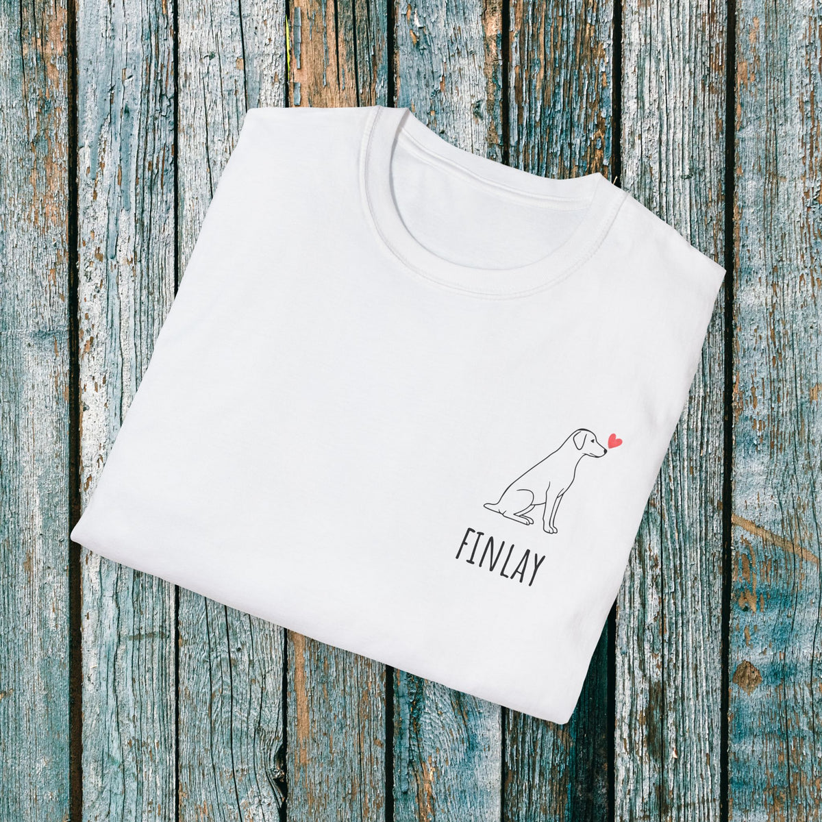 Personalised Labrador Love Heart T-Shirt ❤️