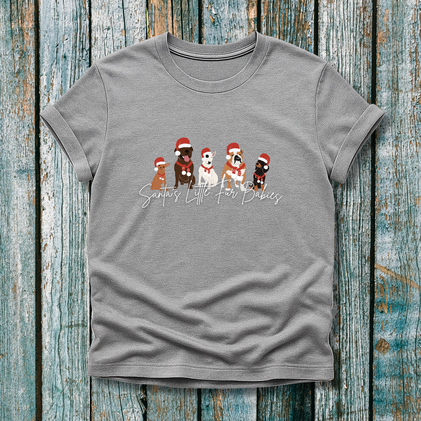Santa's Little Fur Babies T‑Shirt