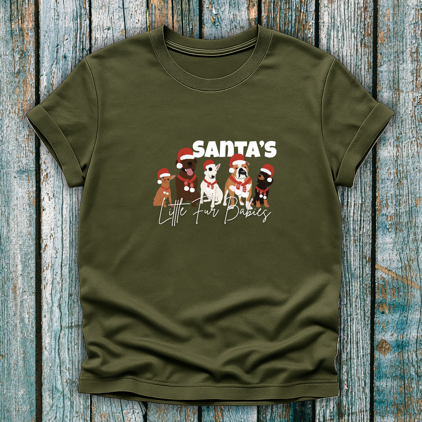 Santa's Little Fur Babies T- Shirt