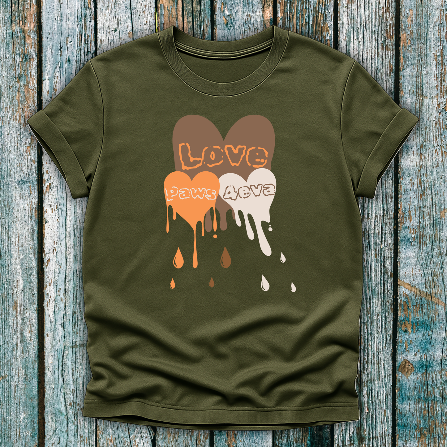 Melting Hearts 'Love' Dog Themed T-Shirt
