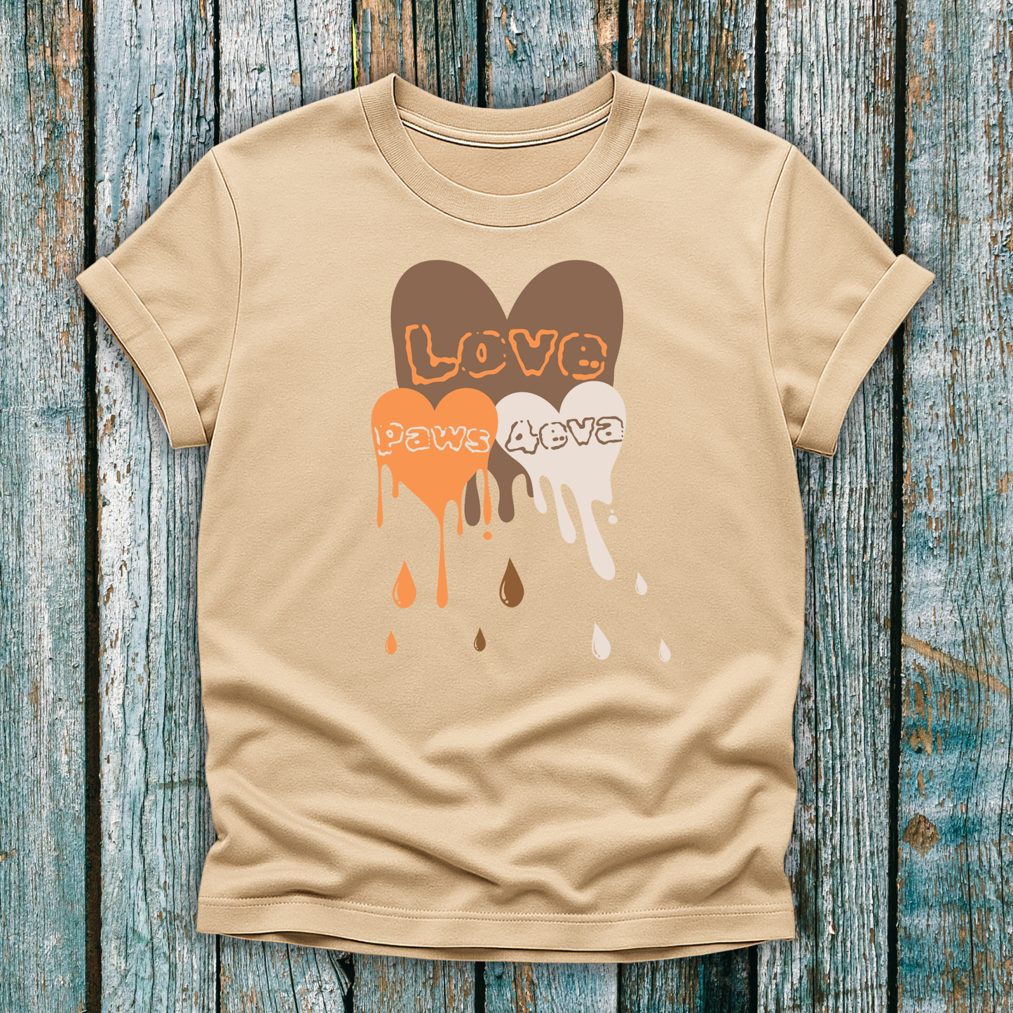 Melting Hearts 'Love' Dog Themed T-Shirt