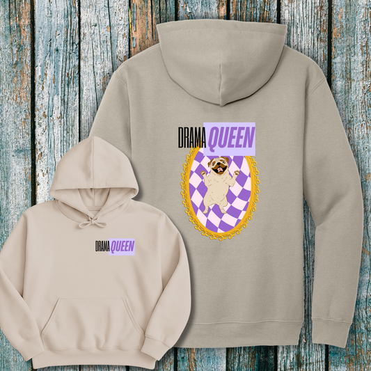 Pug Drama Queen Hoodie