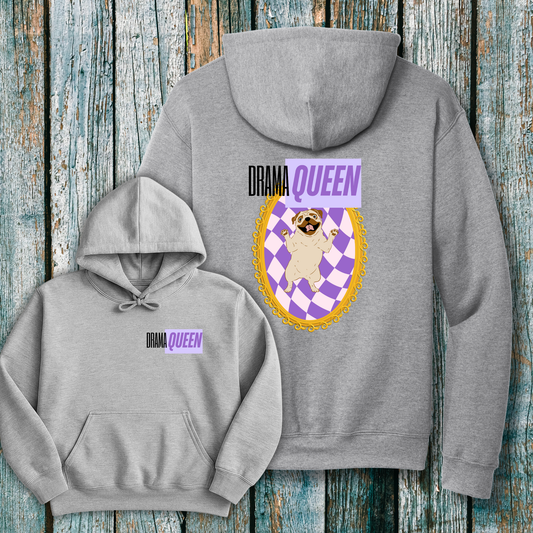 Pug Drama Queen Hoodie