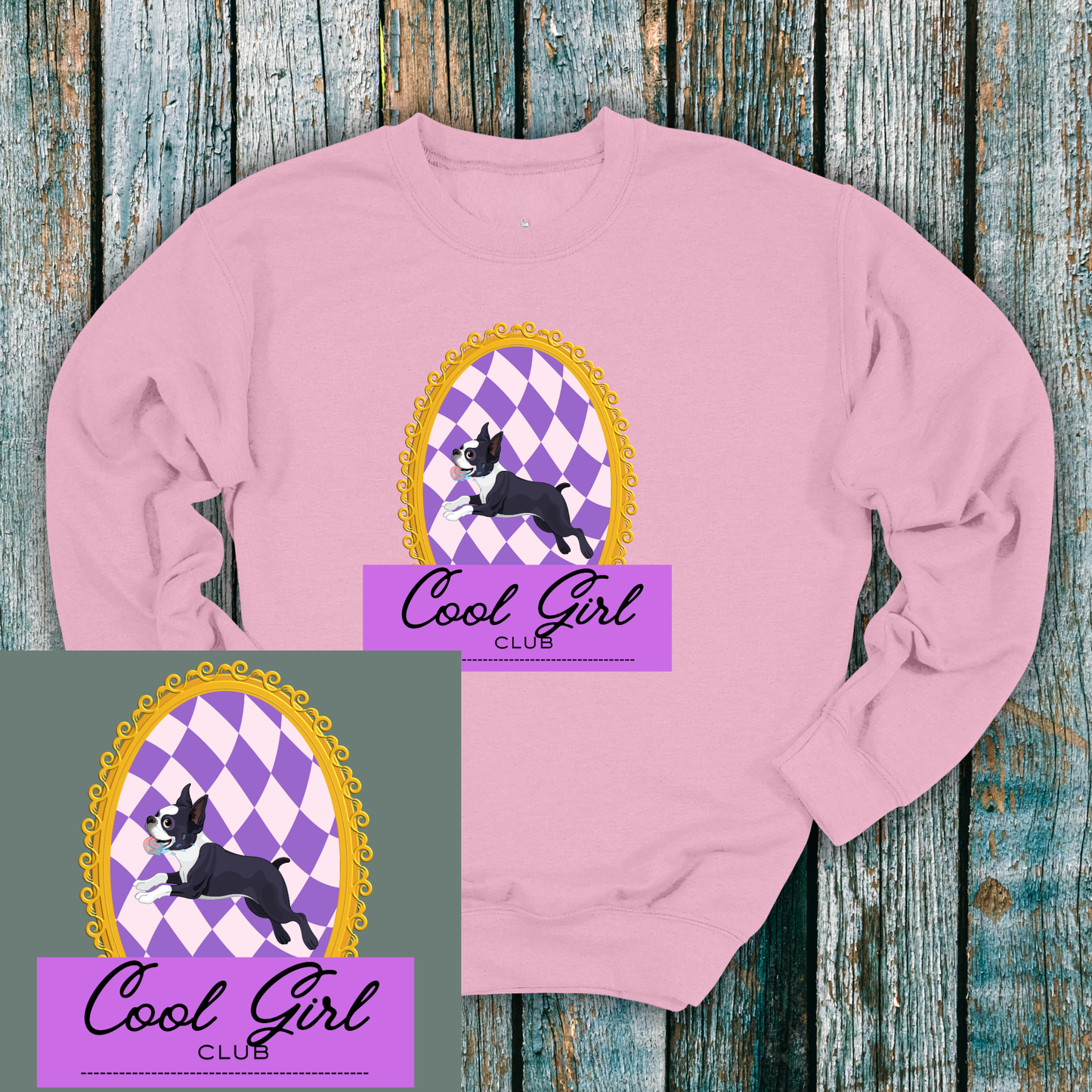Crewneck Sweatshirt — "Cool Girl Club" Graphic