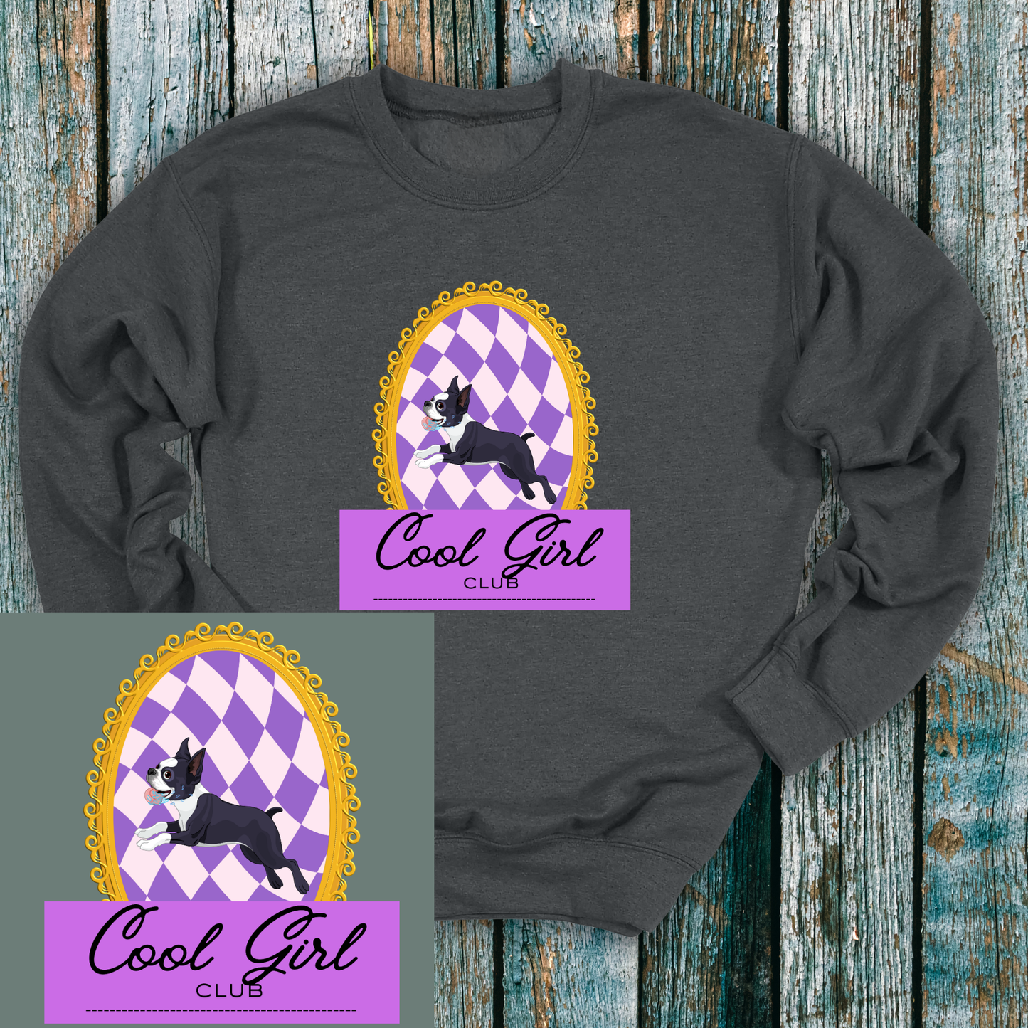 Crewneck Sweatshirt — "Cool Girl Club" Graphic
