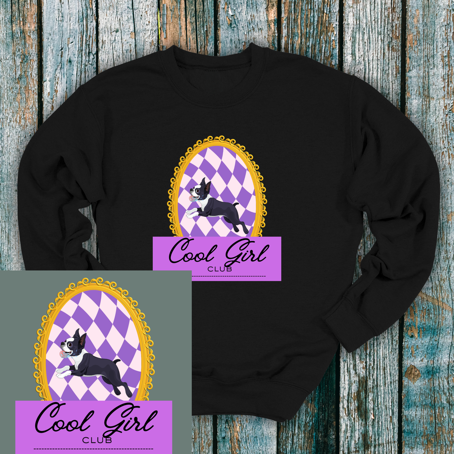 Crewneck Sweatshirt — "Cool Girl Club" Graphic