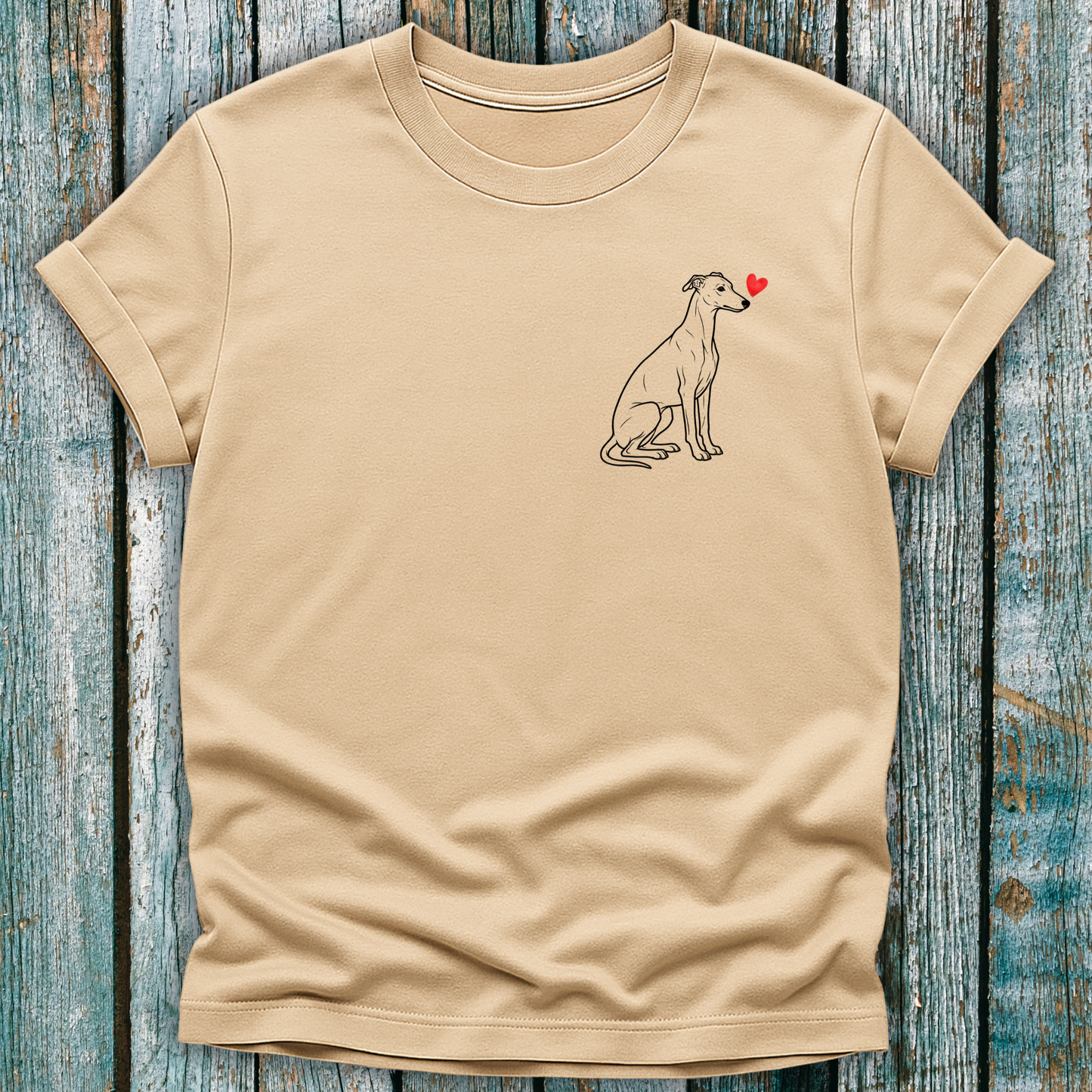 Whippet Love Heart T-Shirt ❤️