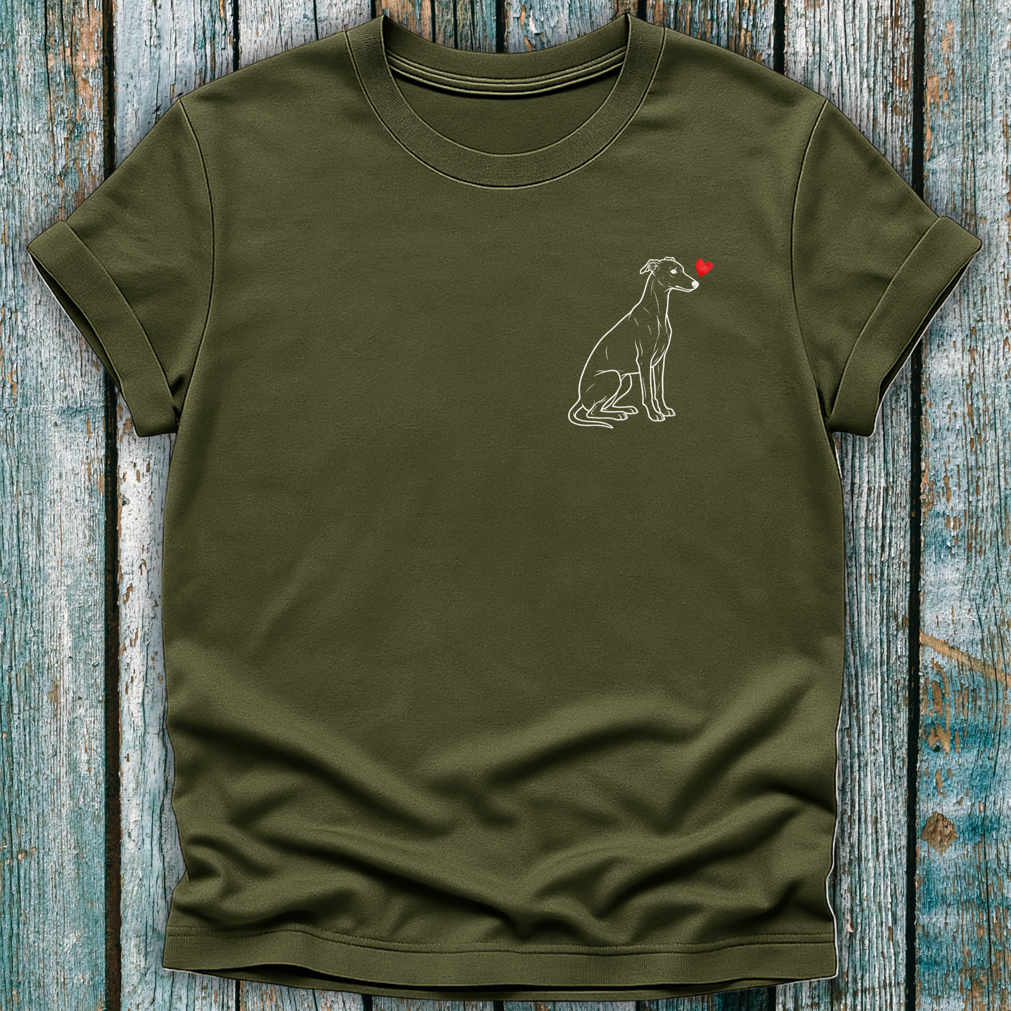 Whippet Love Heart T-Shirt ❤️