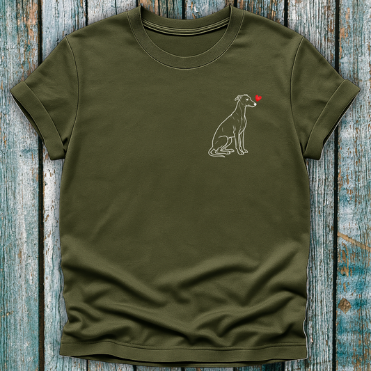 Whippet Love Heart T-Shirt ❤️