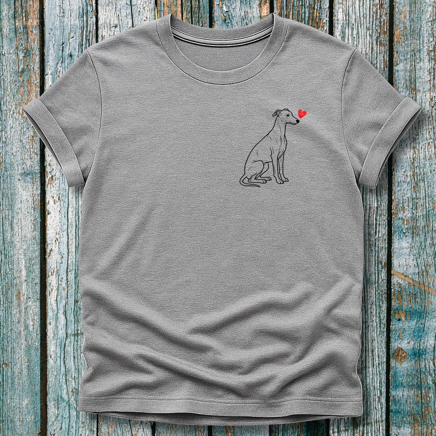 Whippet Love Heart T-Shirt ❤️