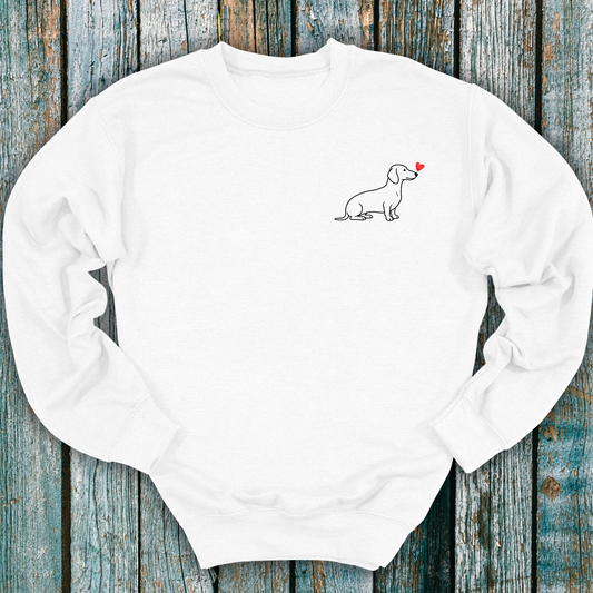 Dachshund Love Heart Sweatshirt ❤️