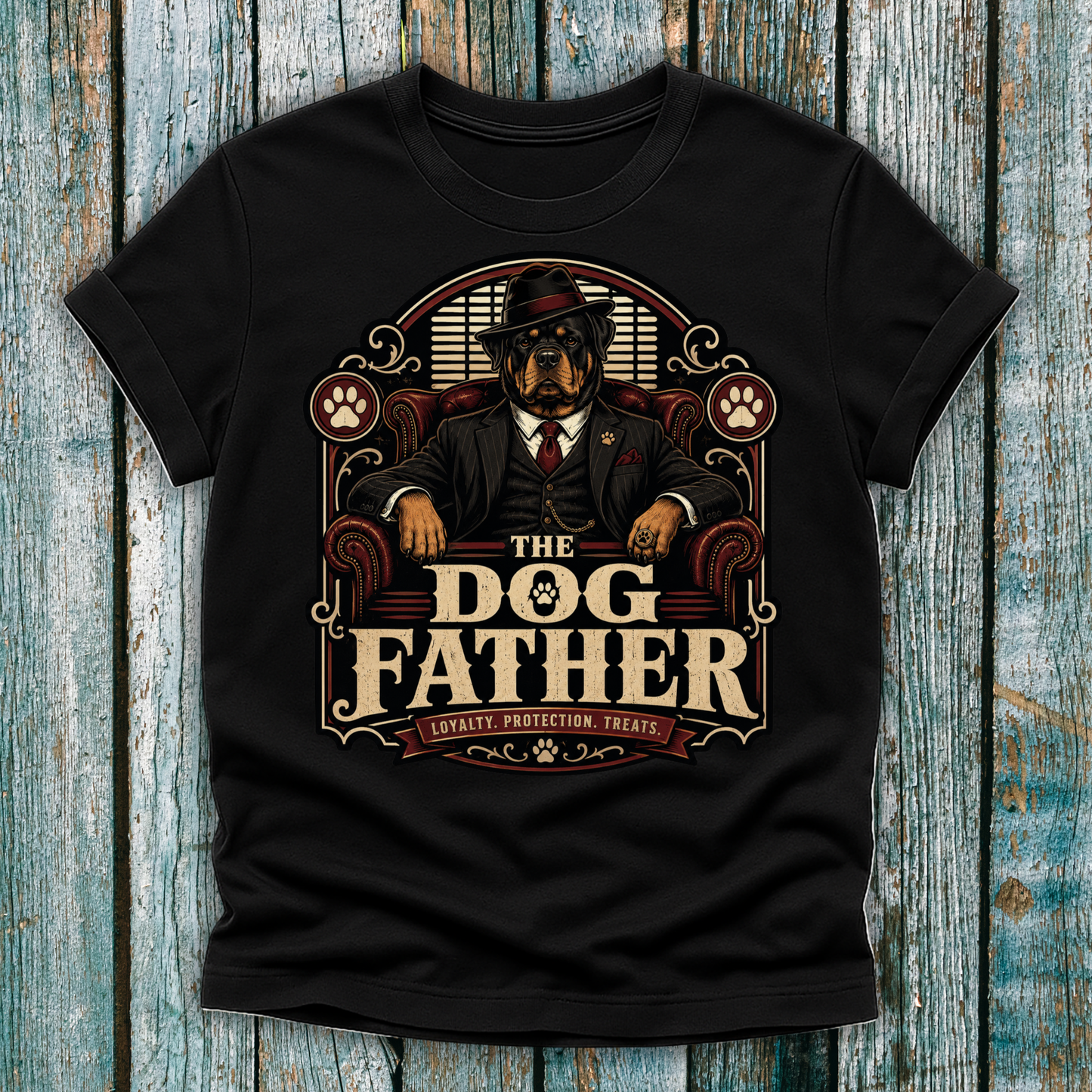 Dog Father T-Shirt — Vintage Mafia Dog Graphic Tee
