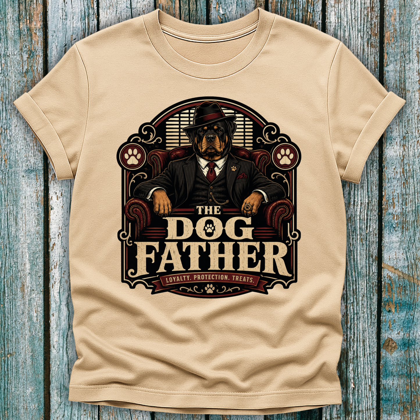 Dog Father T-Shirt — Vintage Mafia Dog Graphic Tee