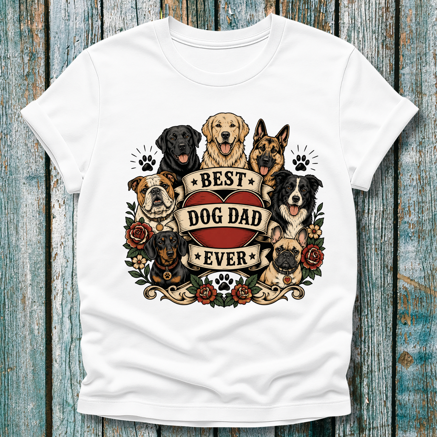 Best Dog Dad Ever Graphic Tee
