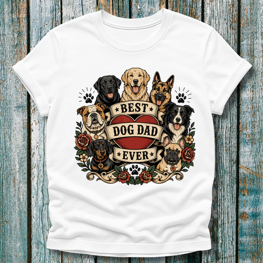 Best Dog Dad Ever Graphic Tee