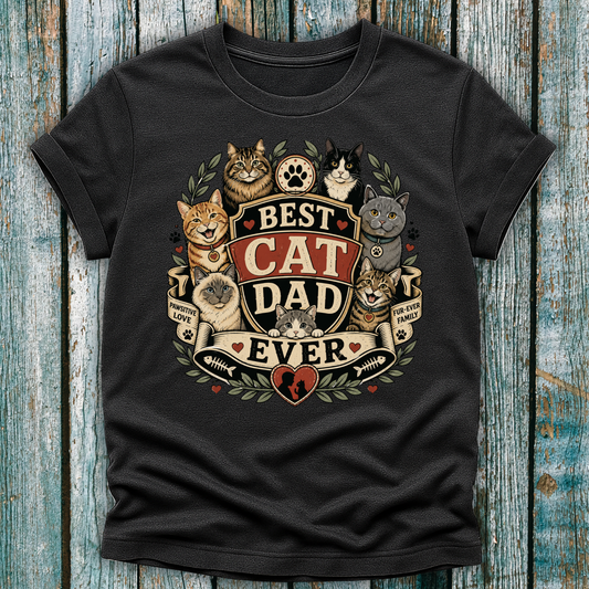 Best Cat Dad Ever Graphic Tee