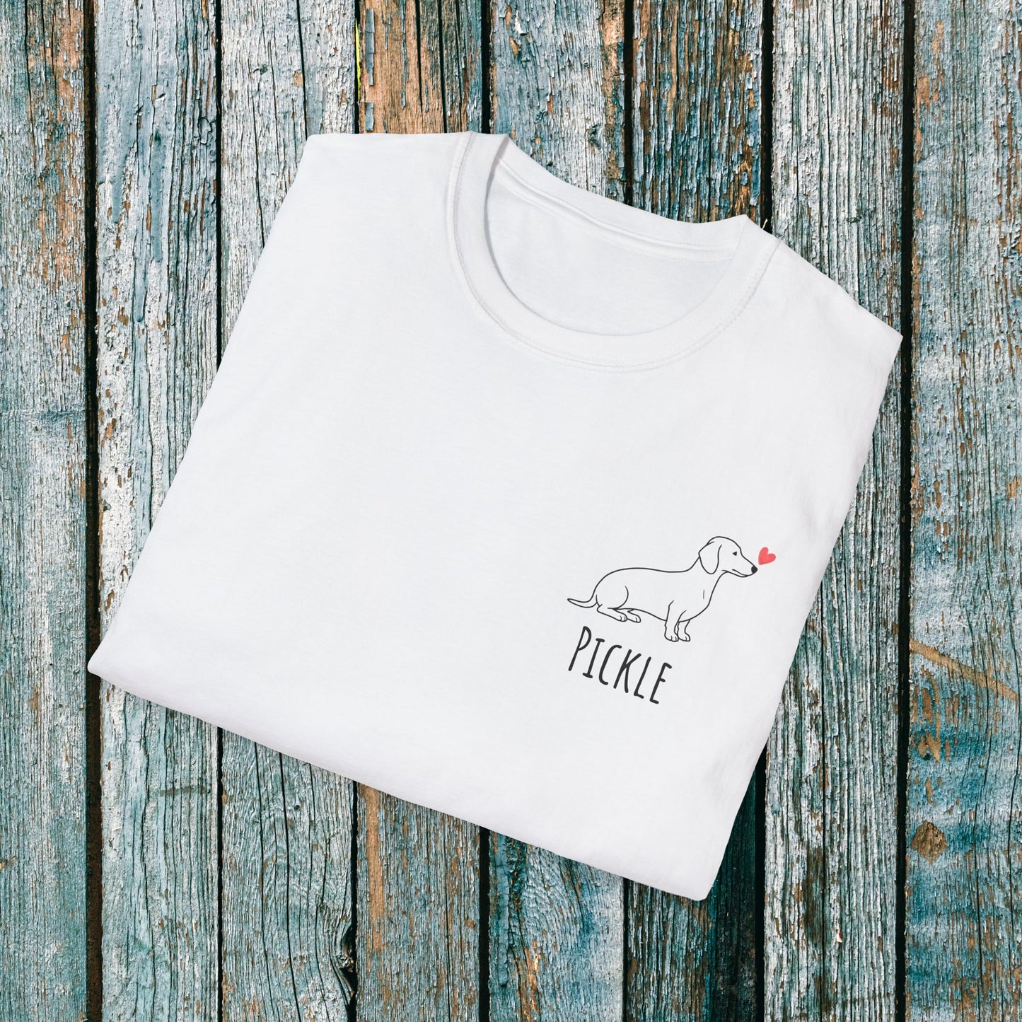 Personalised Dachshund Love Heart T-Shirt ❤️