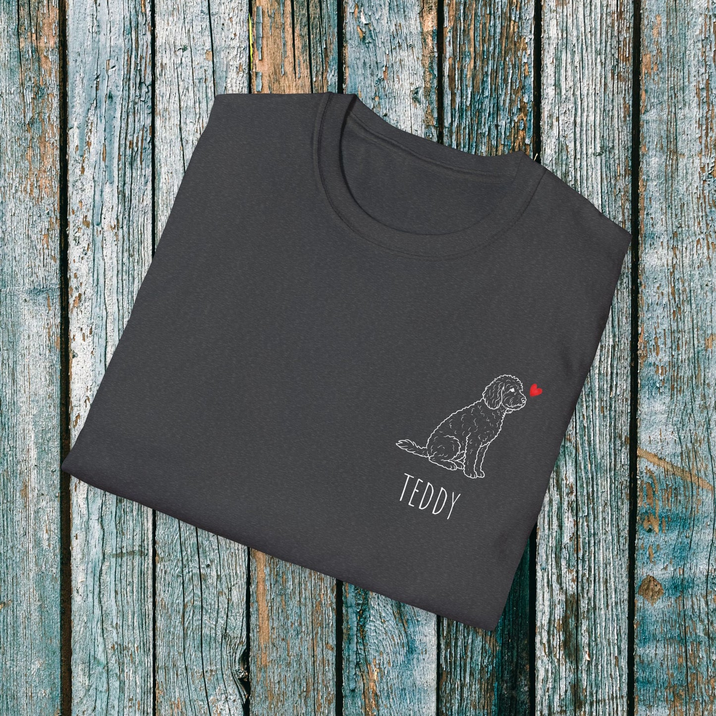 Personalised Doodle Love Heart T-Shirt ❤️