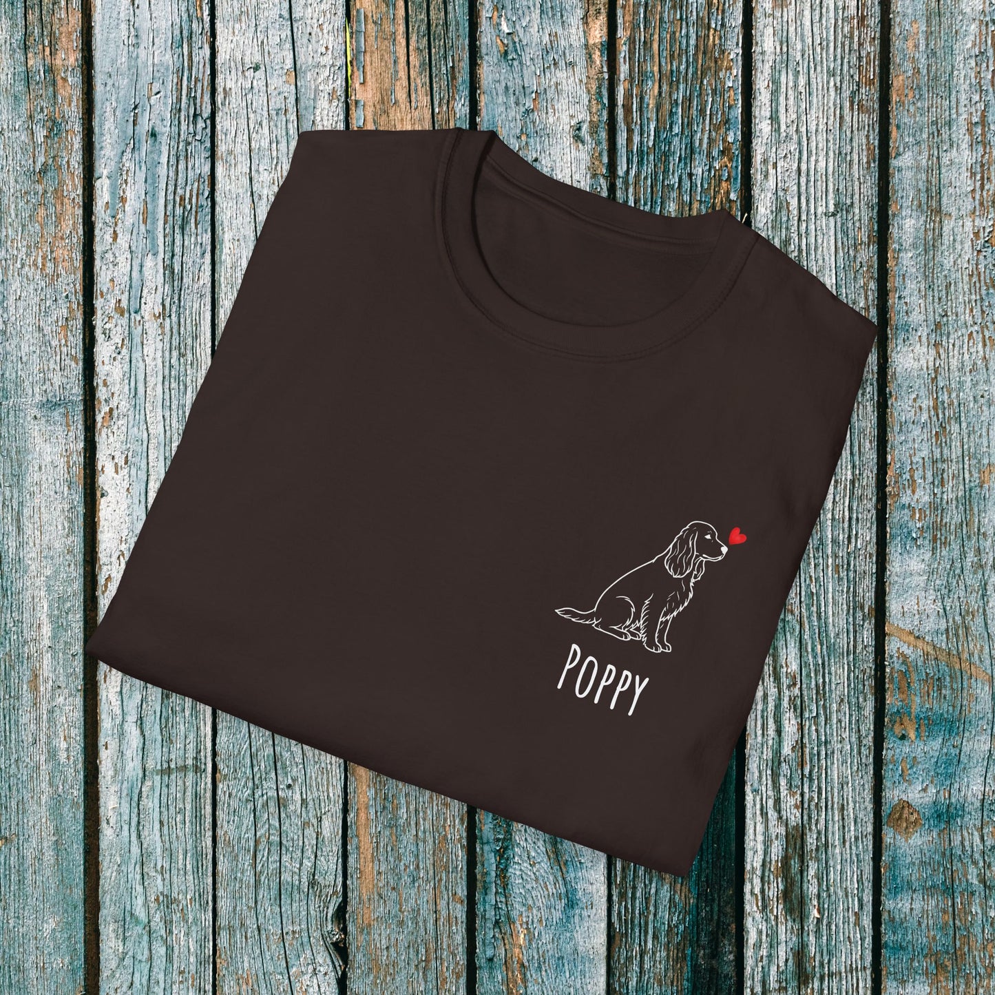 Personalised Spaniel Love Heart T-Shirt ❤️