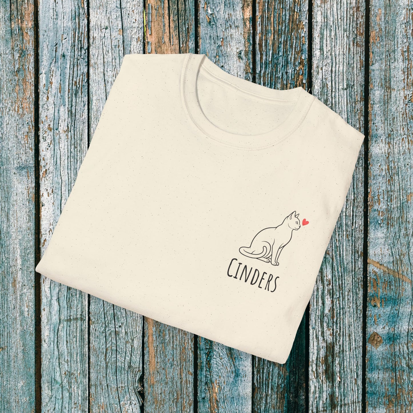 Personalised Cat Love Heart T-Shirt ❤️